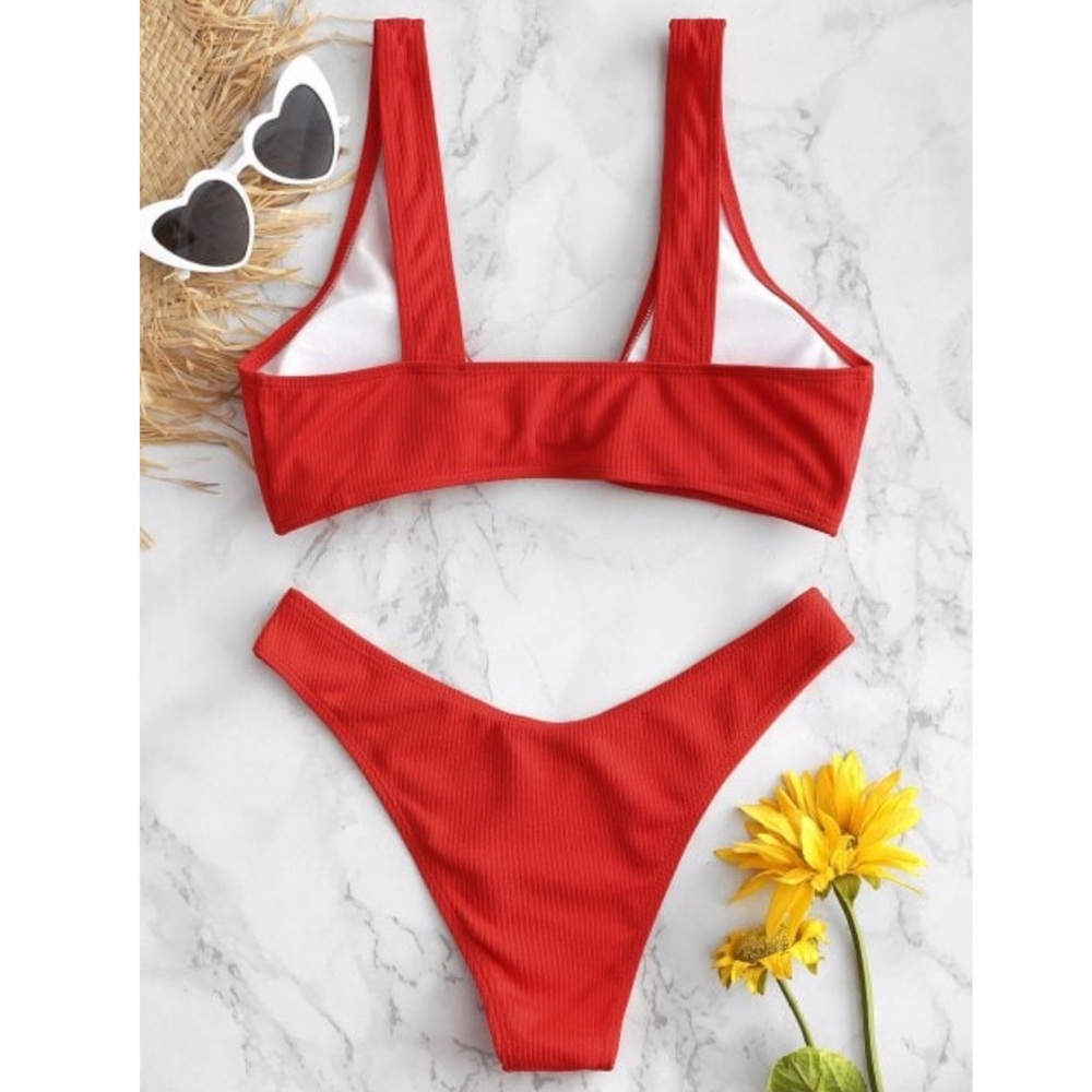 NWT Zaful Ribbed Bikini Set - Picture 2 of 5